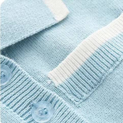 Baby Quarter Knitted College Style Rompers