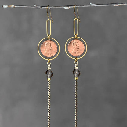 A Lucky Penny For Your Thoughts Earrings
