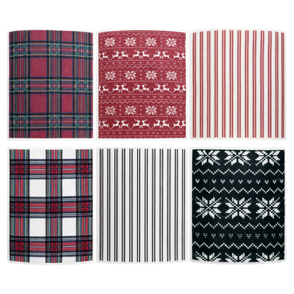 Holiday Pattern Swedish Dishcloths, Set of 6