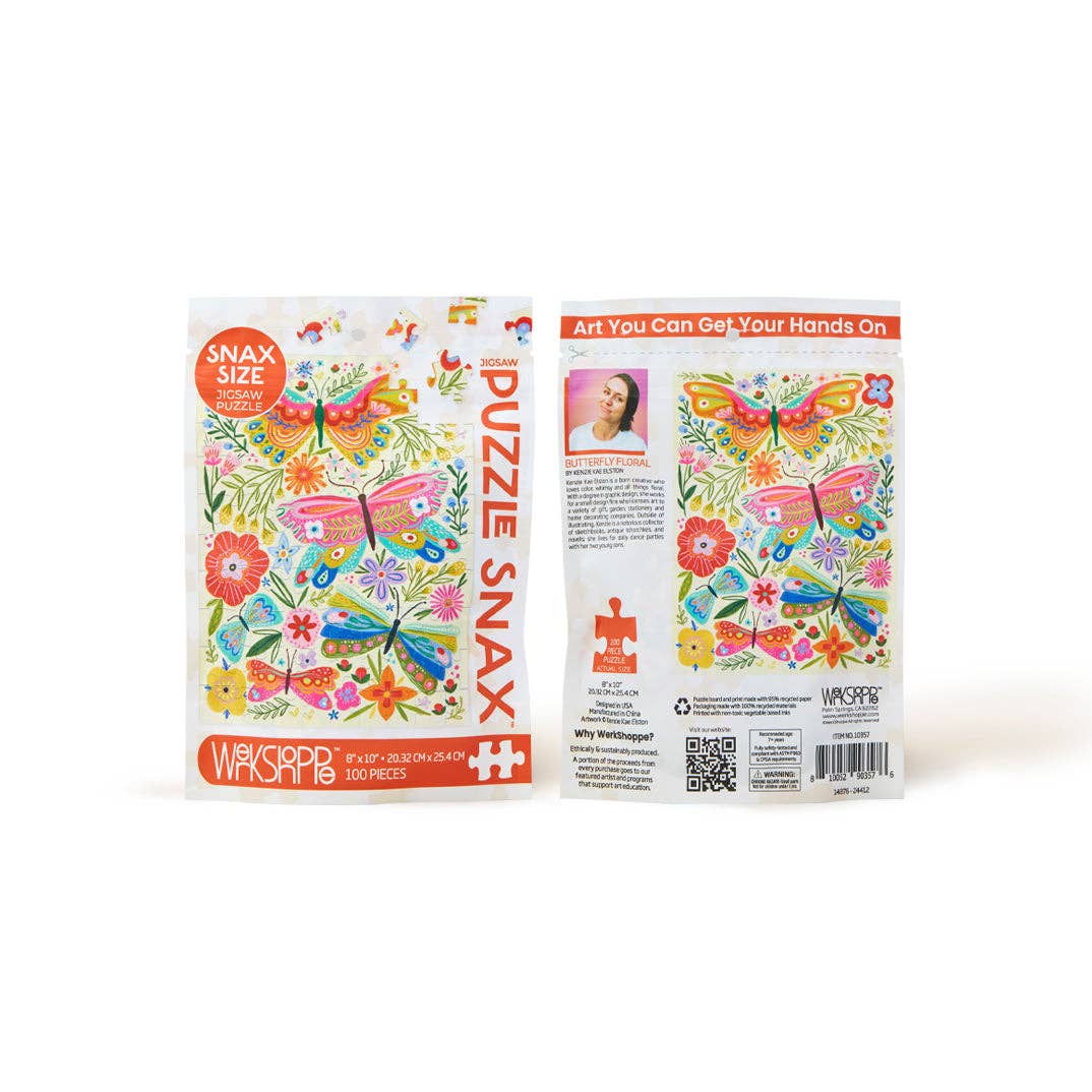Butterfly Floral 100 Piece Puzzle Snax