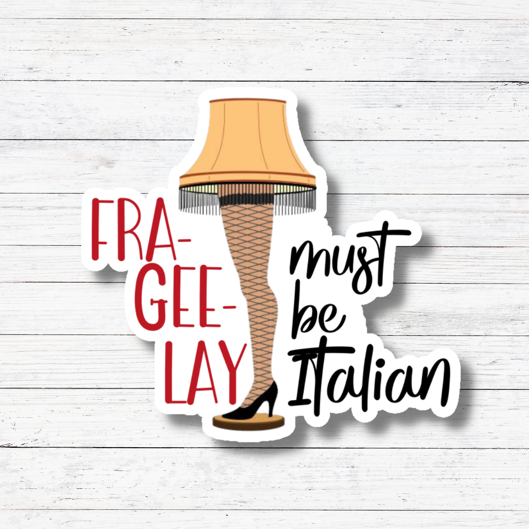 Oily Graphic Creations - Lamp- A Christmas Story Sticker/Magnet