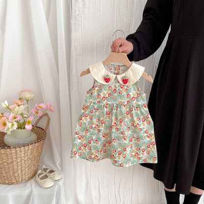 Baby & Kids Strawberry Princess Sundress: Green / 12-18M