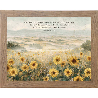 Sunflowers of Hope and a Future – Jeremiah 2911 Framed Art