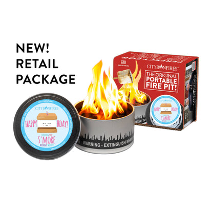 City Bonfires - Portable Fire Pits - City Bonfire - Happy Birthday Edition
