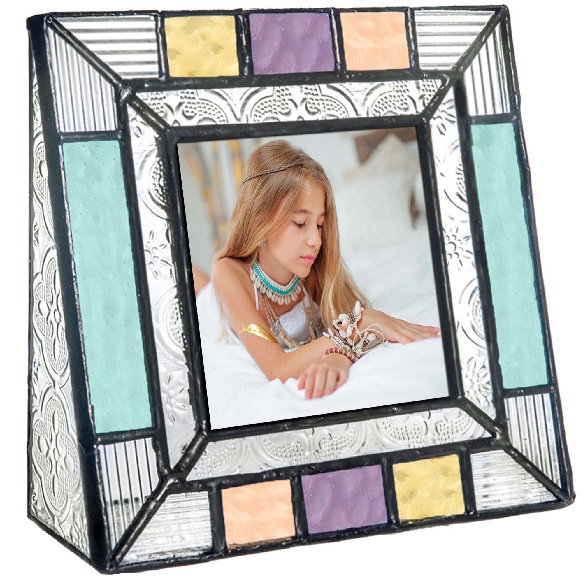 J Devlin Colorful Stained Glass Picture Frame - Thumbnail 5