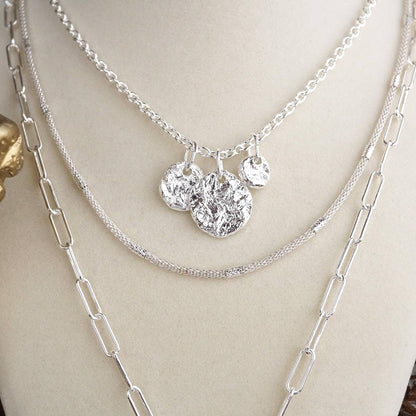 PennyLine inc - Treasure Trio – 3-in-1 Layered Hammered Coins Necklace