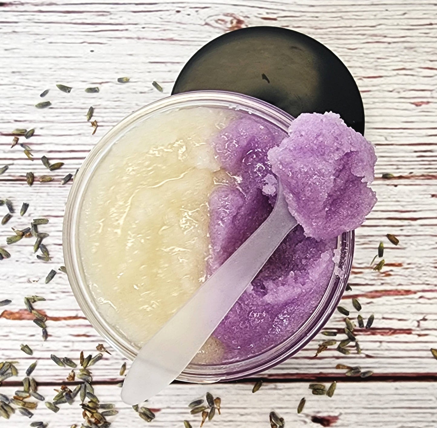 Sugar Scrub, Lavender Vanilla Emulsified Sugar Scrub 10 oz