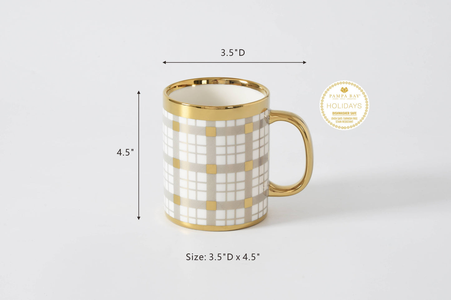 Mug Gold Plaid