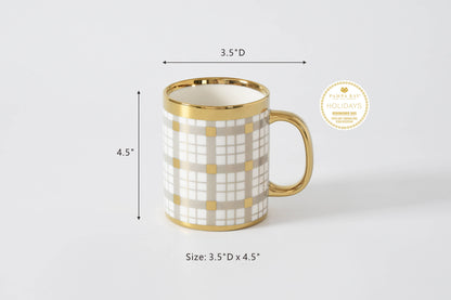 Mug Gold Plaid