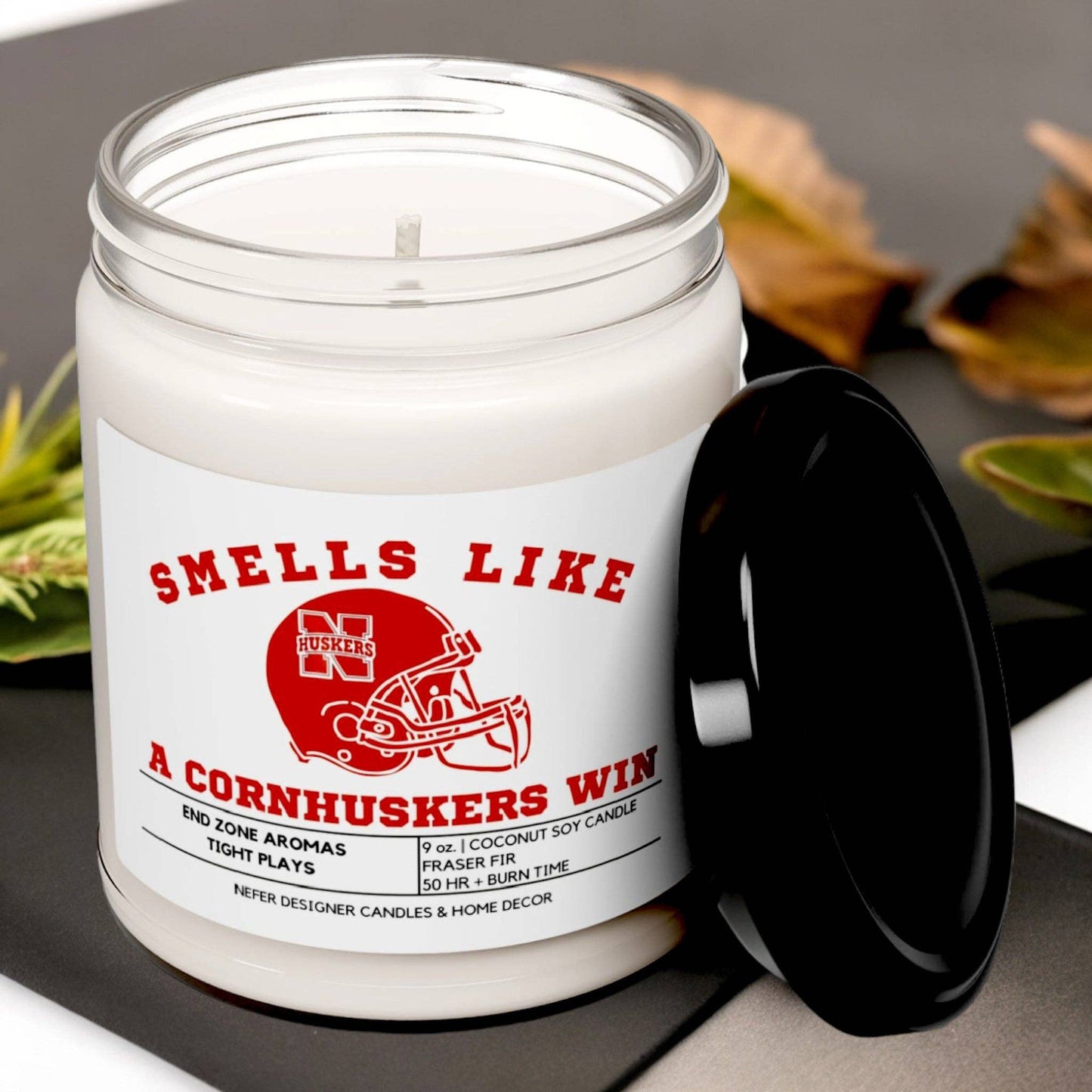 Smells Like a Nebraska Cornhuskers Win - Nebraska Lucky Game Day Candle