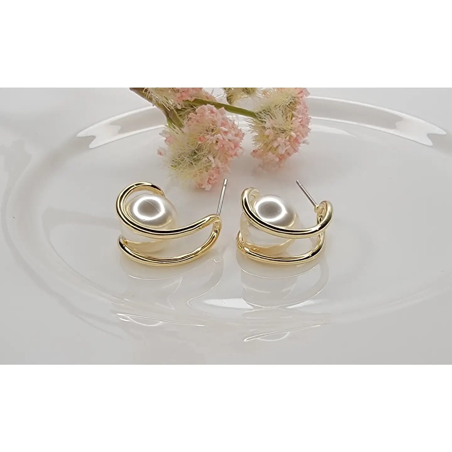 Hoops with Pearl Earrings
