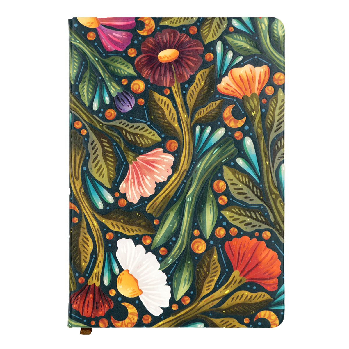 Night Sky Floral Embroidered Journal Notebook