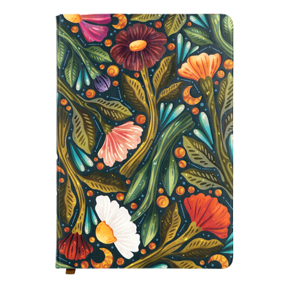 Night Sky Floral Embroidered Journal Notebook