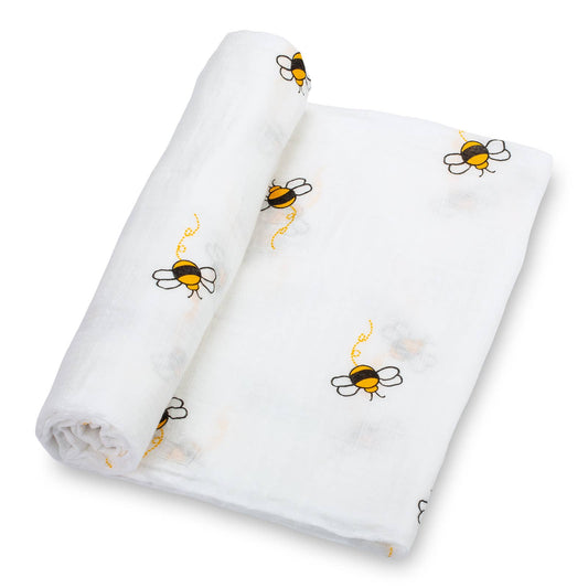 Bee-utiful Baby Muslin Swaddle Blanket