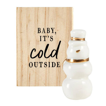 Snowman in Wood Box