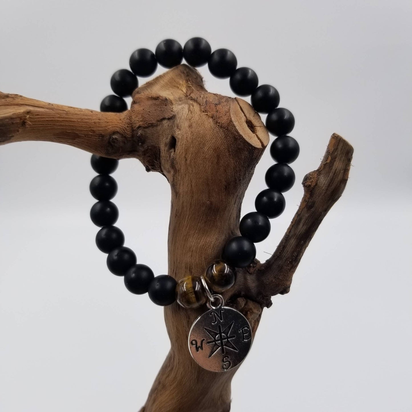 Graduation Compass Natural Stone Bracelet