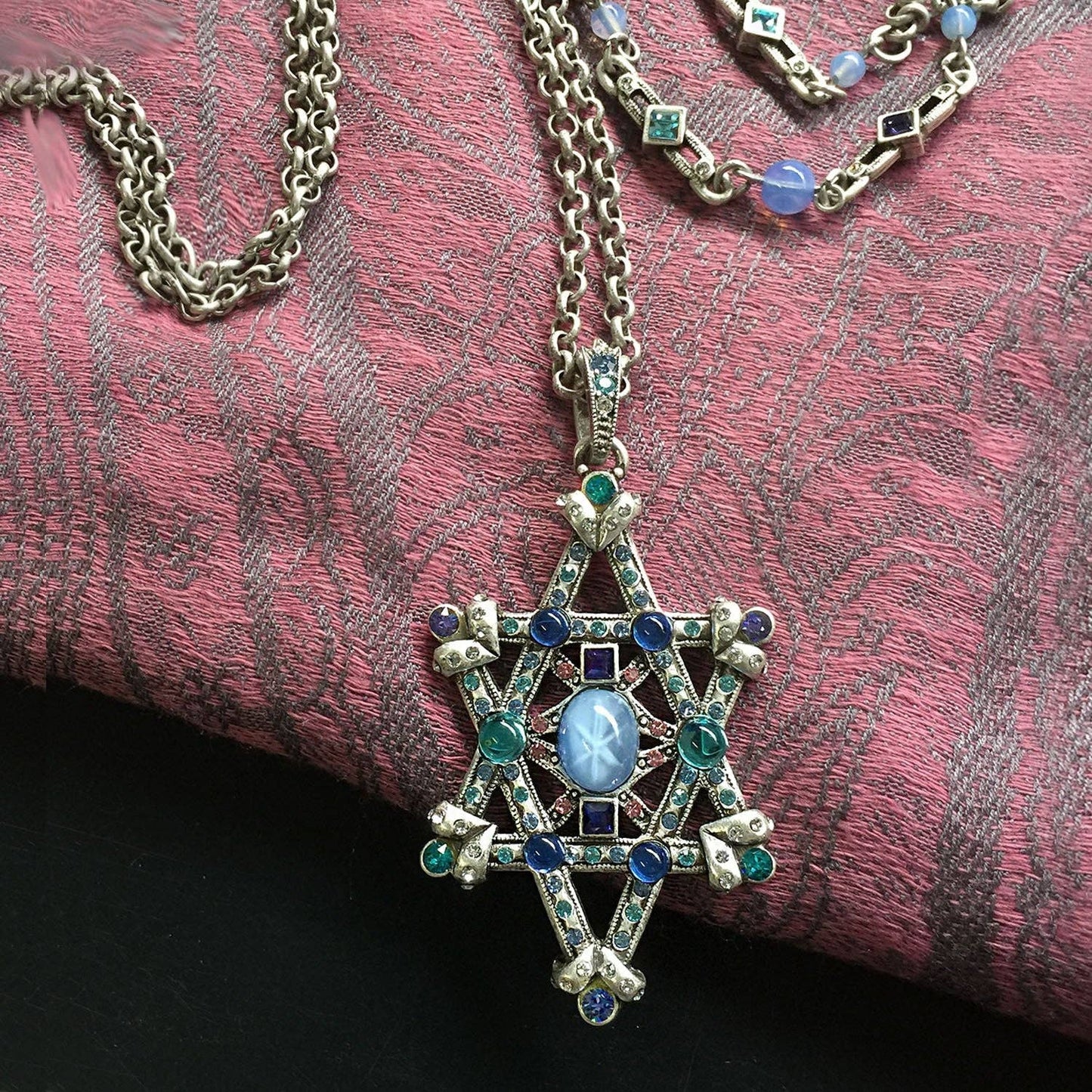 Joyería Sweet Romance - Collar con Estrella de Ester y Magen David para Israel N370