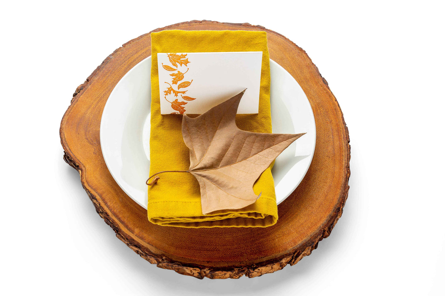 Folded Place Cards | Leaf