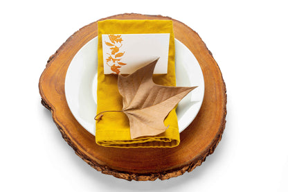 Folded Place Cards | Leaf