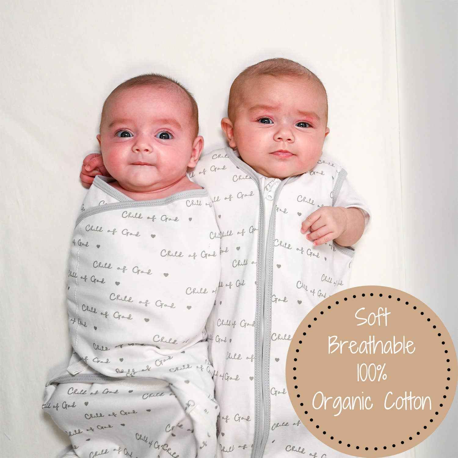 LollyBanks - Child of God Baby Sleep Swaddle 100% Organic Cotton