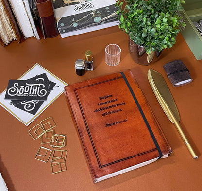 The Future Belongs, Eleanor Roosevelt Leather Journal - 8x6