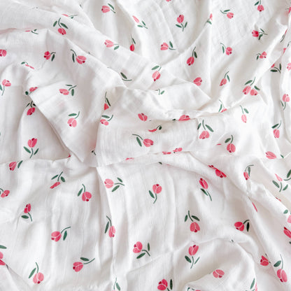 Bamboo Muslin Swaddle Blanket Tulip