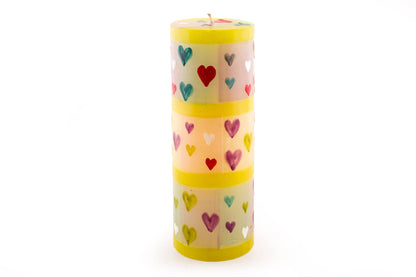 Pastel Hearts Candle