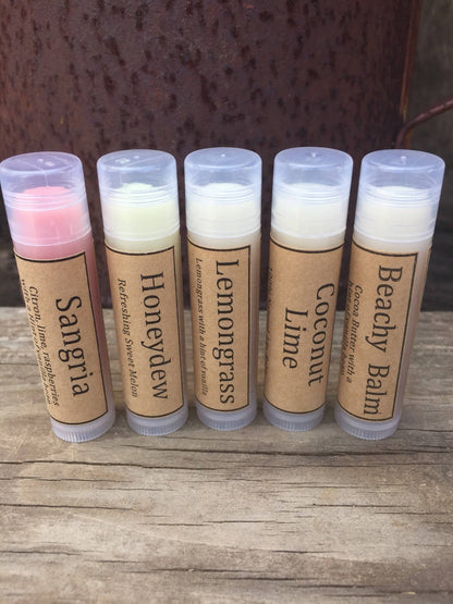 Bálsamo labial natural de limonada de fresa