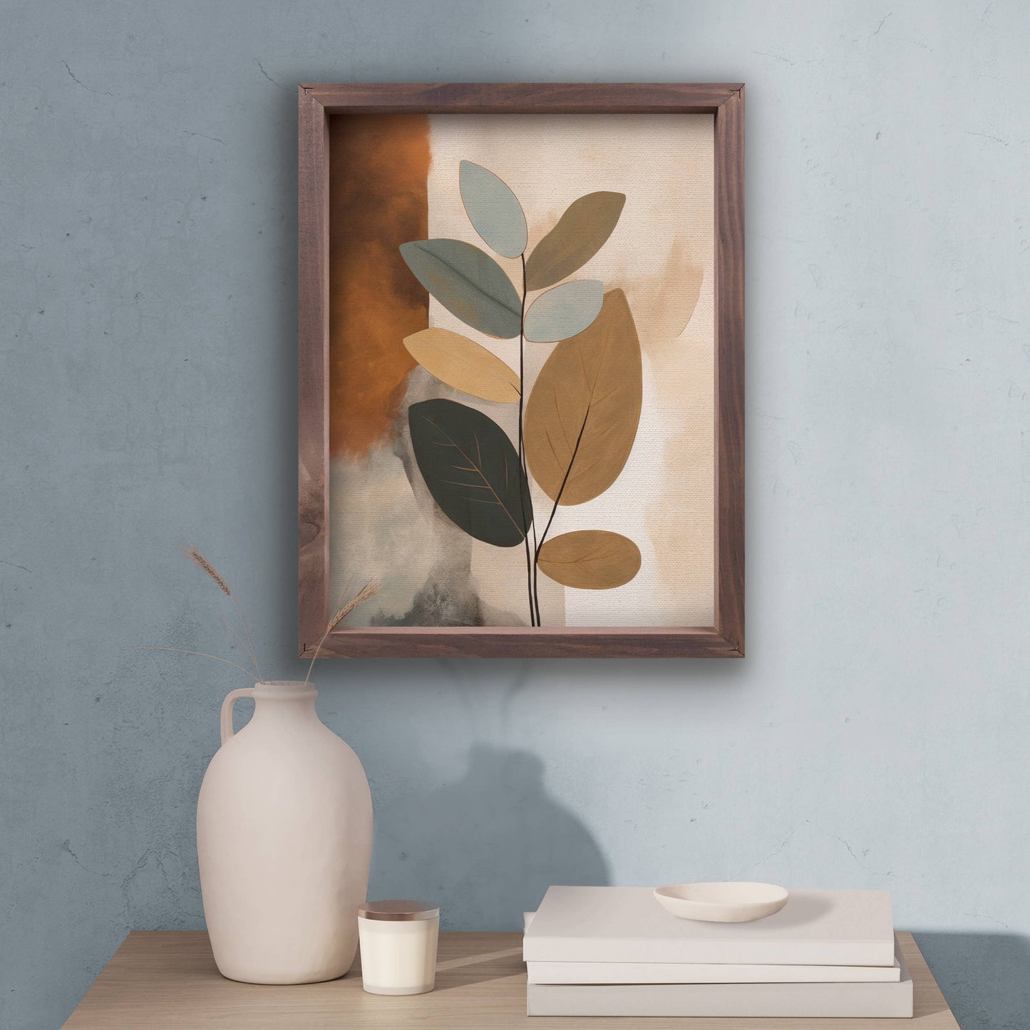 Abstract Leaf Framed Art