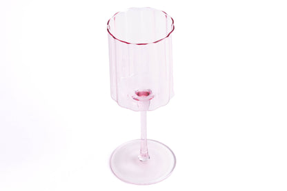 Scalloped Rim Fluted Wine Glass, Set of 4