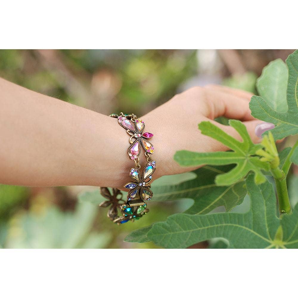 Joyería Sweet Romance - Pulsera vintage de luciérnaga arcoíris BR558