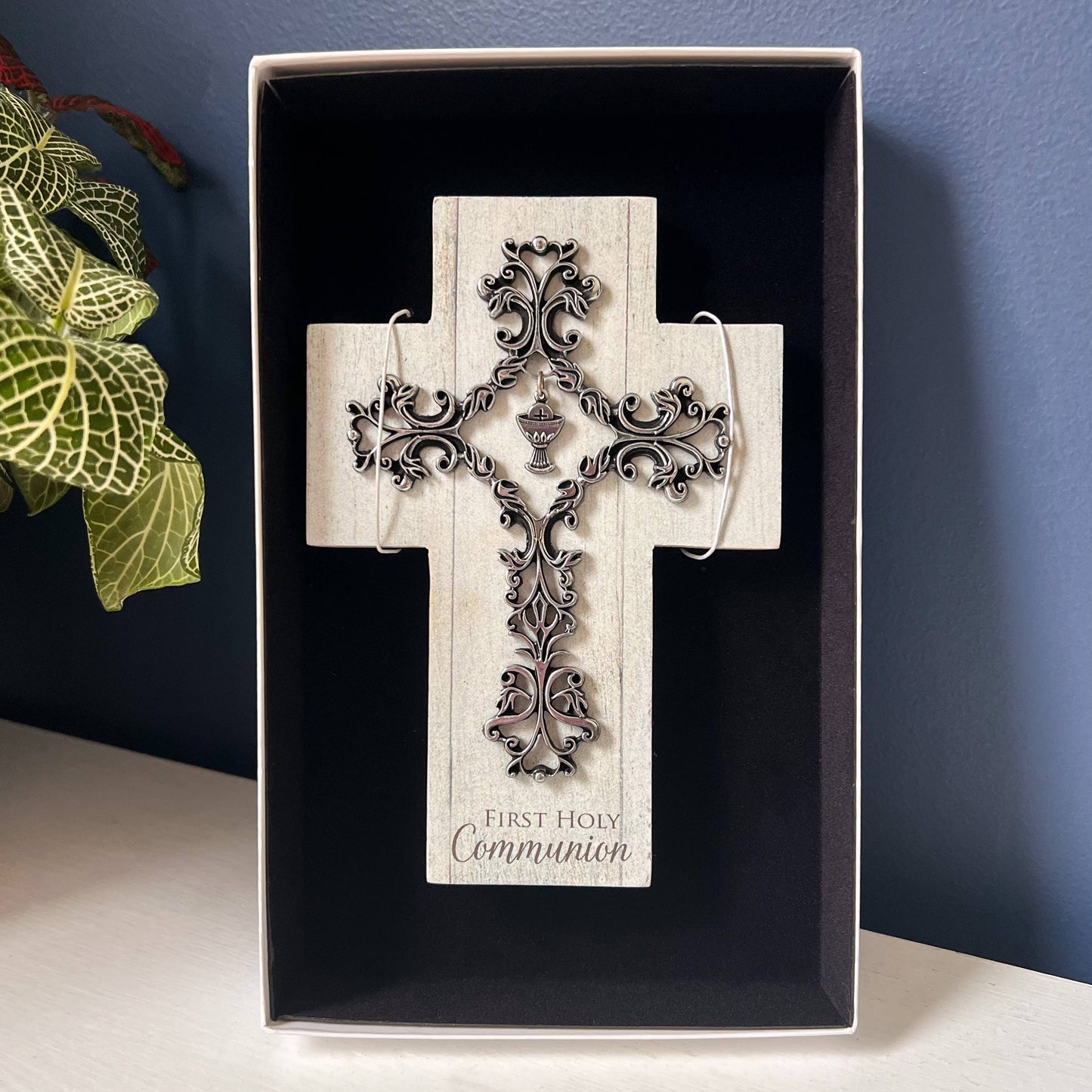 Filigree & Wood Communion Cross