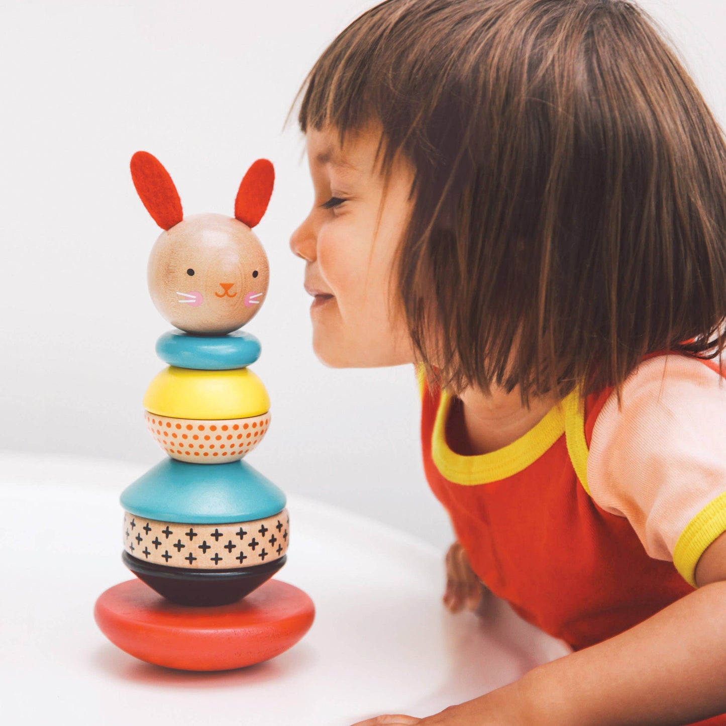 Wooden Rabbit Stacker Toy