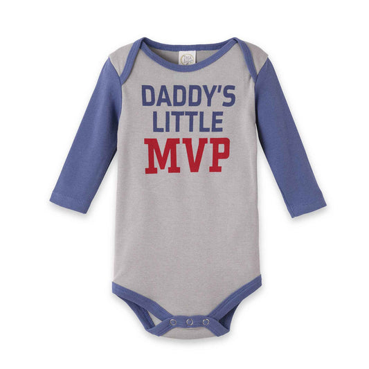 Daddy’s Little MVP Baby Bodysuit – Cotton Sports Outfit: 6-12M