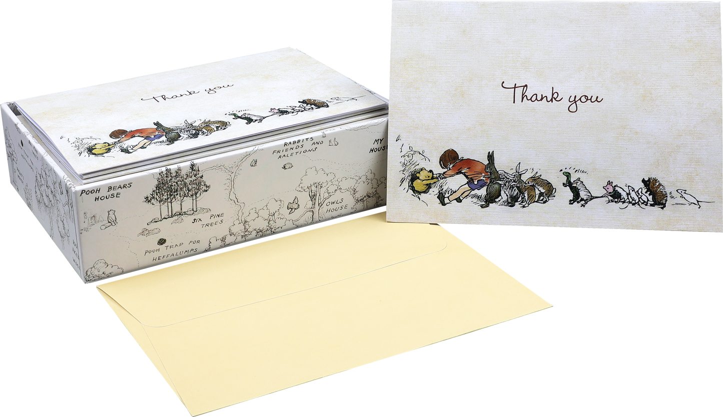 Notas de agradecimiento del oso Winnie the Pooh