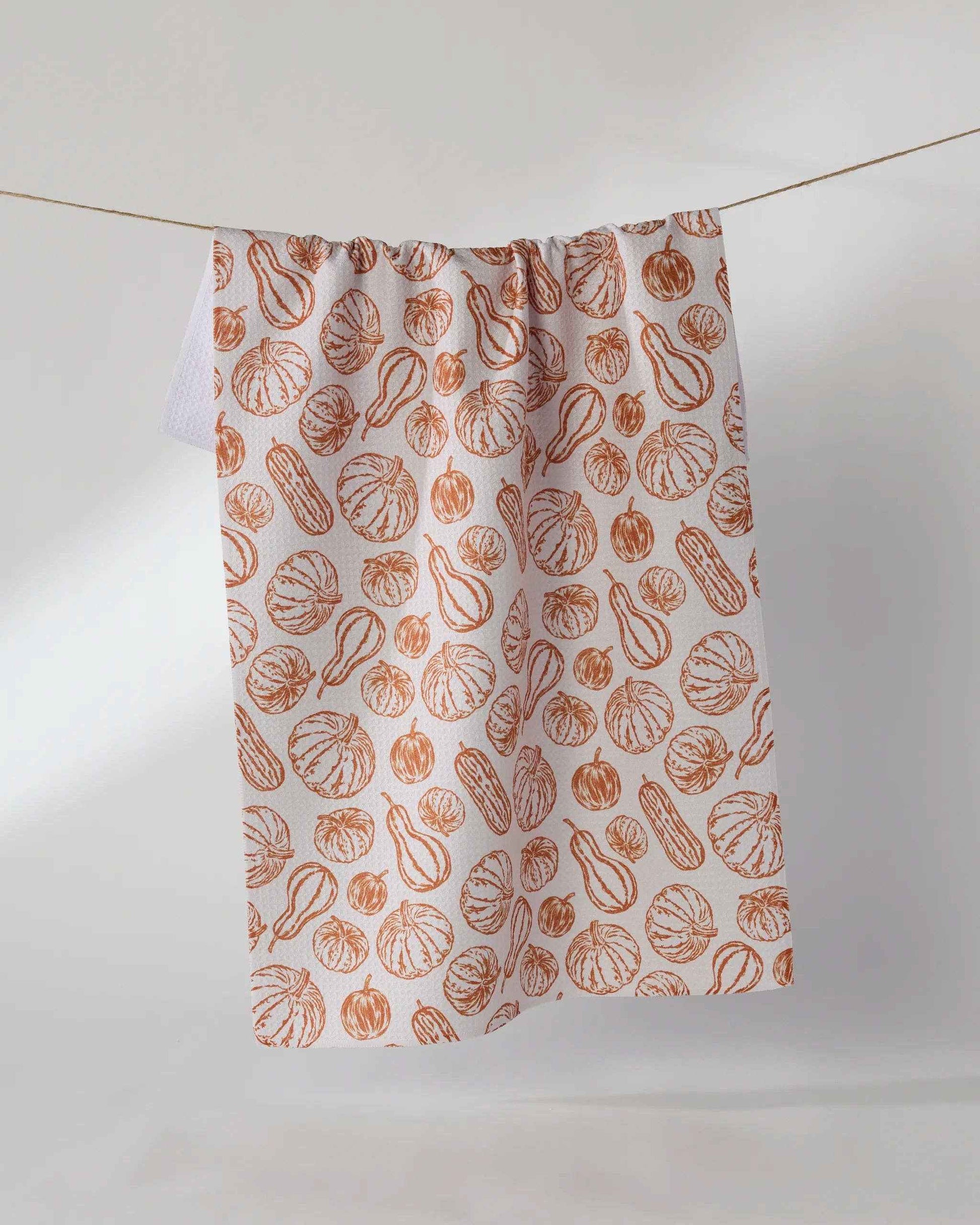 Harvest Sketch Tea Towel