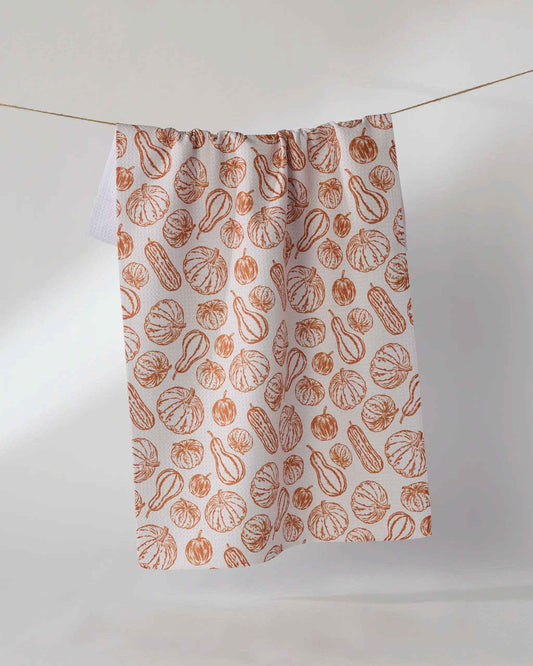 Harvest Sketch Tea Towel