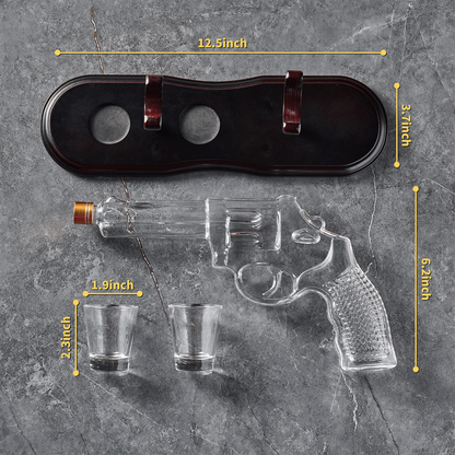 CRAFTGEN - Gun Whiskey Decanter Set - Gifts for Men Husband Dad