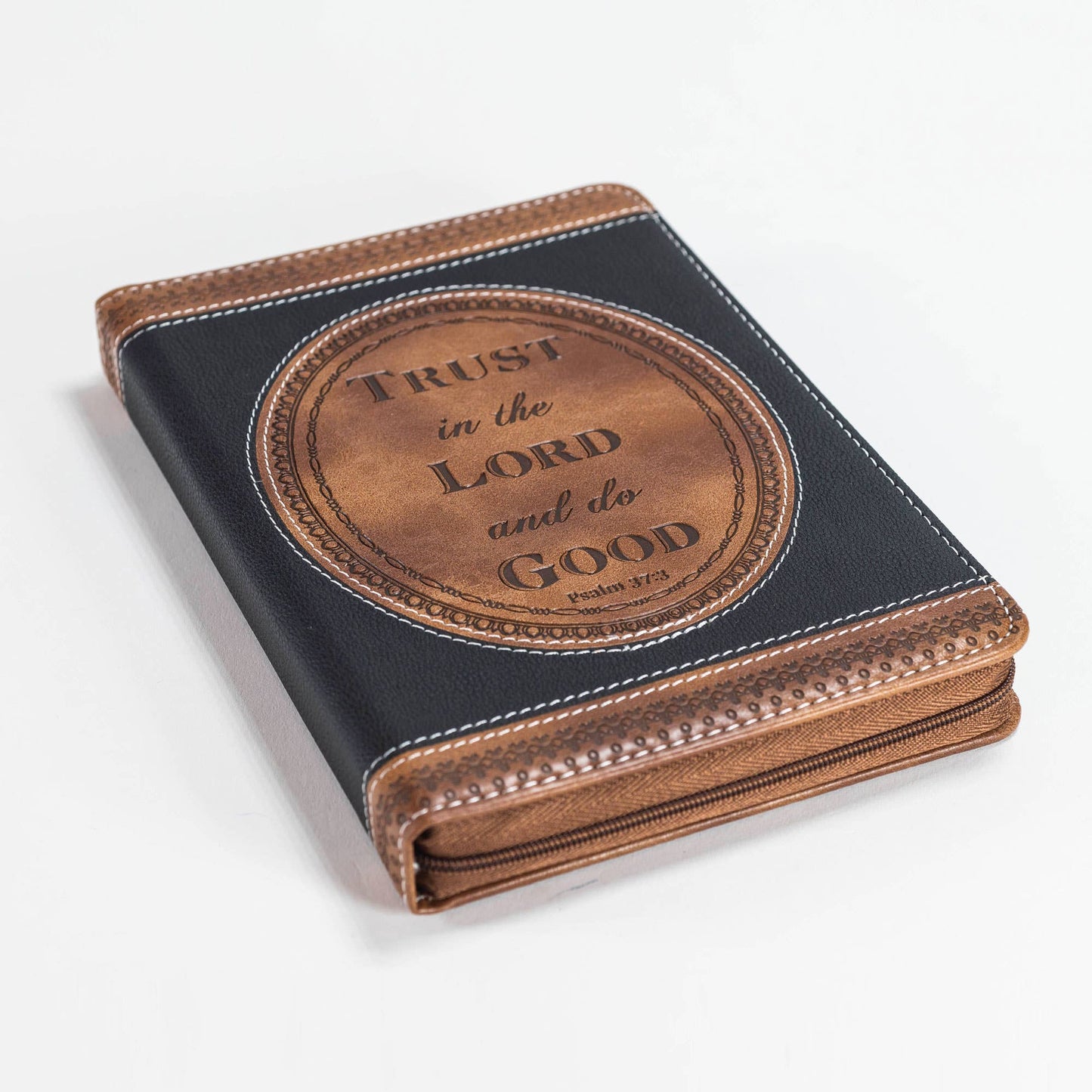 Divinity Boutique - Brown & Black Zippered Journal: Trust
