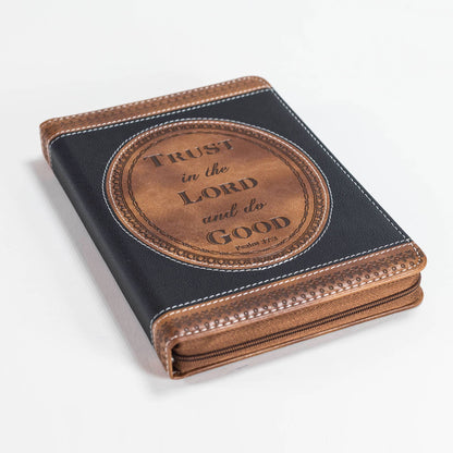 Divinity Boutique - Brown & Black Zippered Journal: Trust