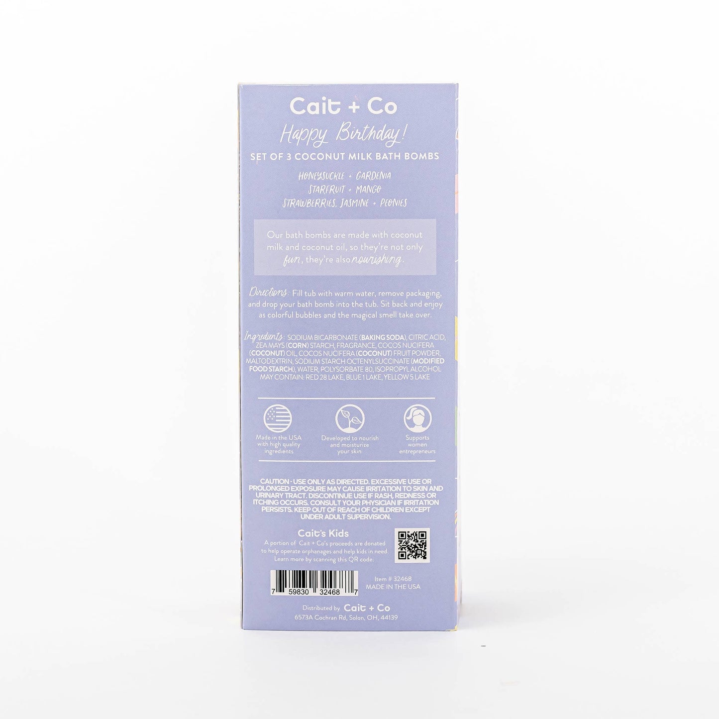 Happy Birthday Bath Bomb Gift Set -Cait + Co