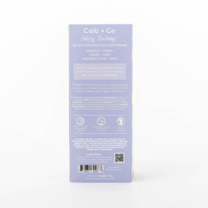 Happy Birthday Bath Bomb Gift Set -Cait + Co