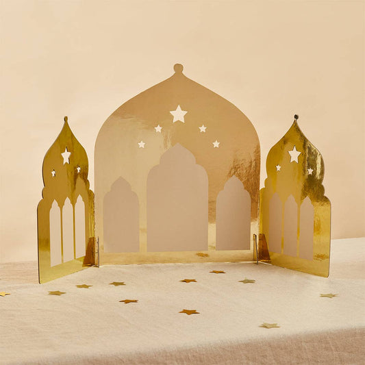 Gold Mosque Center Piece Decoration-Ramadan
