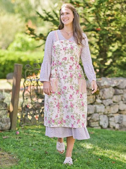 Sweet Pea Ruffle Farmhouse Apron - Rose: Regular