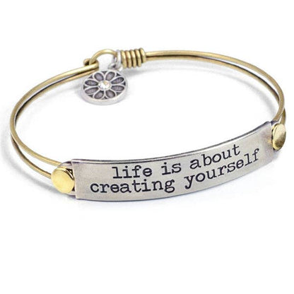 Joyería Sweet Romance: Pulseras de barra con mensaje inspirador