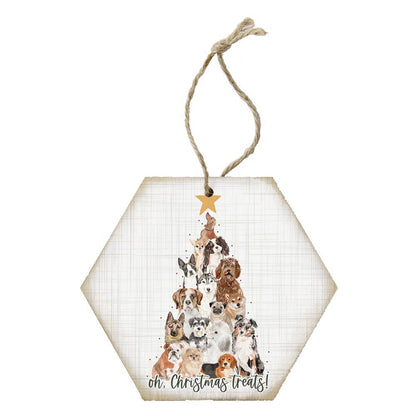 Dogs Christmas Treats, Honeycomb Ornament