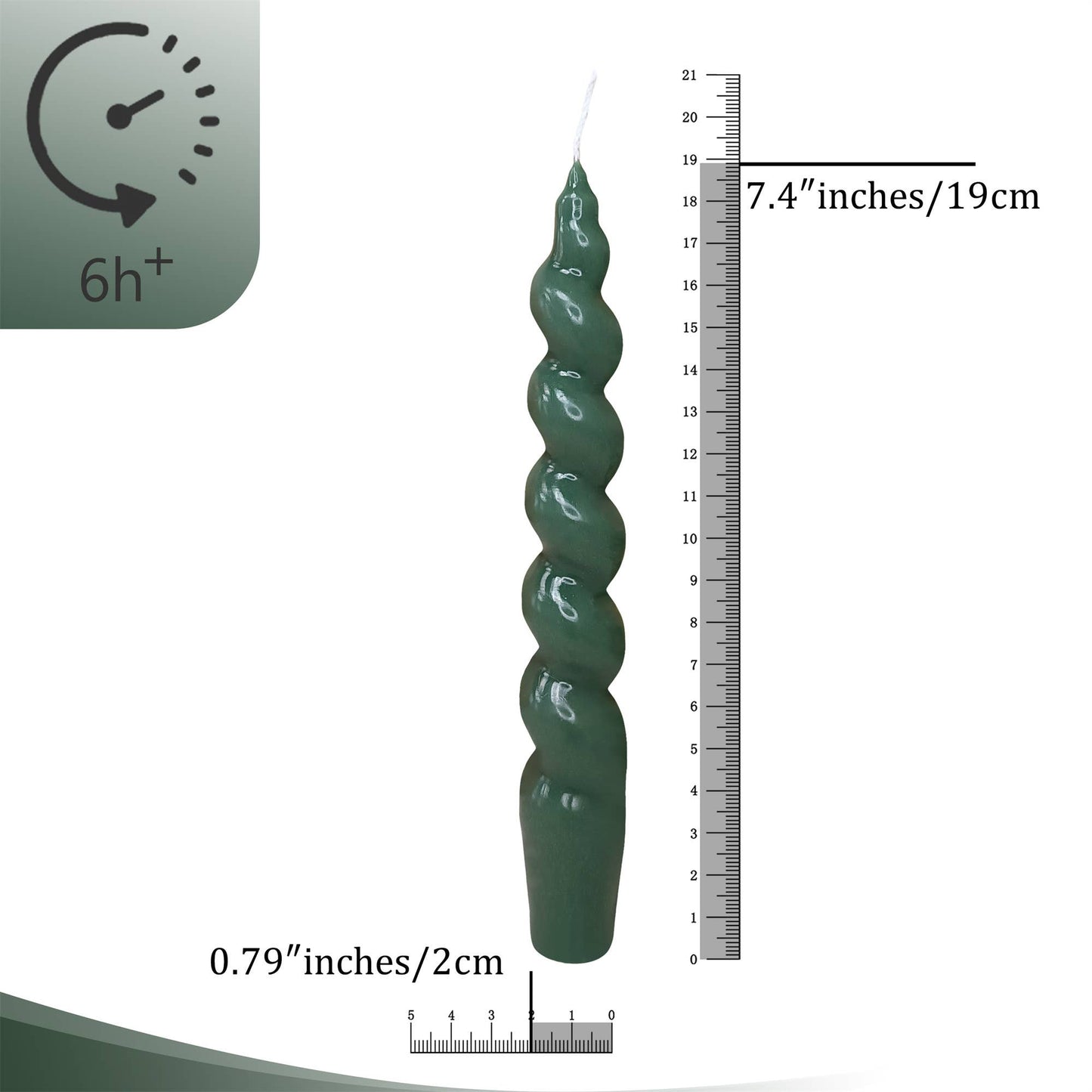 Spiral Christmas Holiday Taper Candles - set of 4