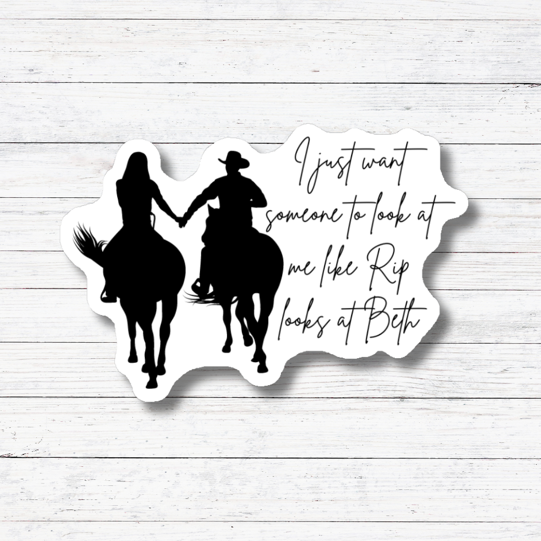 Oily Graphic Creations - Look at Me Like Beth- Yellowstone Stickers/Magnet