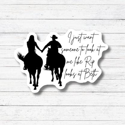 Oily Graphic Creations - Look at Me Like Beth- Yellowstone Stickers/Magnet