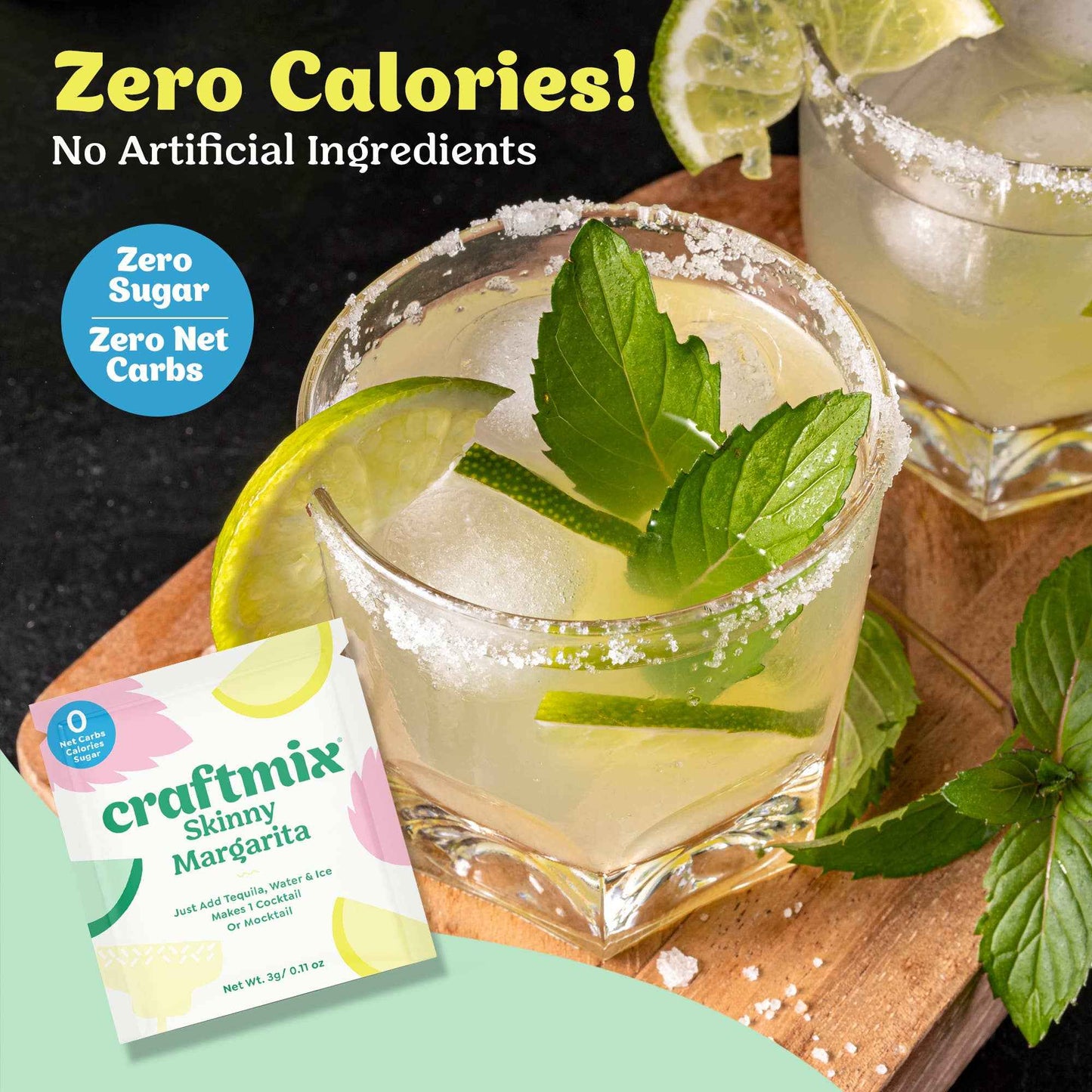 Craftmix - Skinny Margarita Cocktail Mixer - 12 Servings Multipack